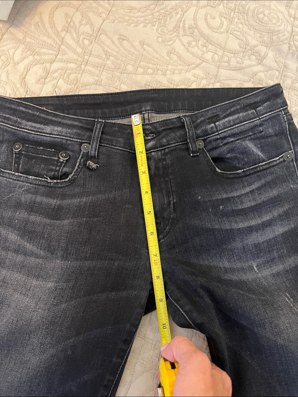 R13 Women's Black Washed Skinny Jeans - Picture 7 of 8